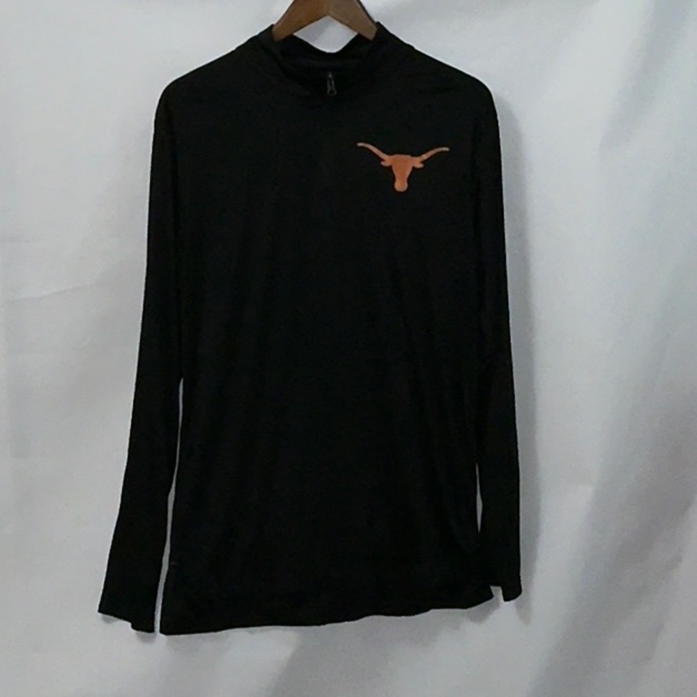Fanatics, Longhorns,  L/S Quarter Zip Pullover, Men’s Large, Black & Orange - Picture 2 of 7